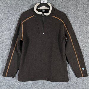 Kuhl Fleece Lined Europa Pullover Sweater - Men's Size M - Brown